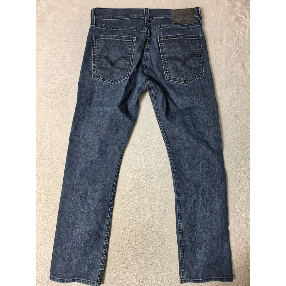Levi's 513 Slim Straight Jeans Mens 32/30 Blue Stretch Denim Pants